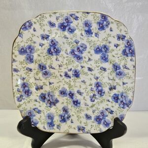 Luncheon Plate "Blue Pansy Chintz" by Royal Albert.